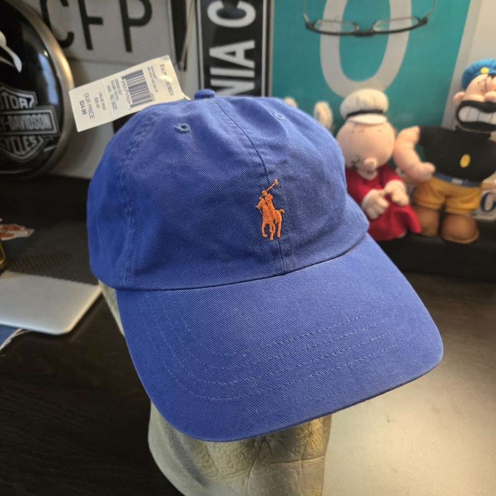 Vintage 90s Polo Ralph Lauren The Iconic Cotton Chino Ball Cap Dead Stock🔥